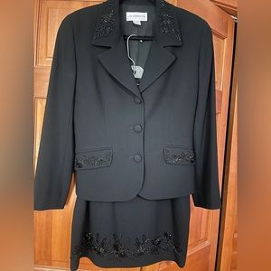 Liz Claiborne beaded black suit size 12